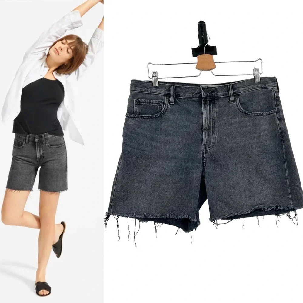 Everlane The Denim Short‎ Organic Cotton Washed Black Size 31
